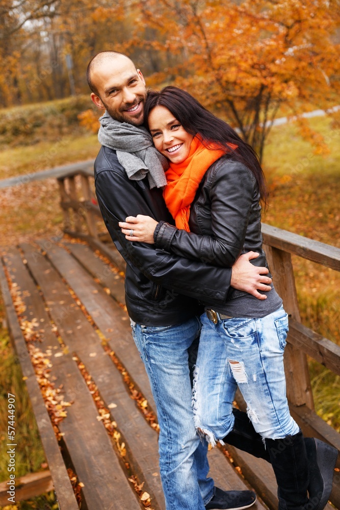 Fototapeta premium Happy middle-aged couple outdoors