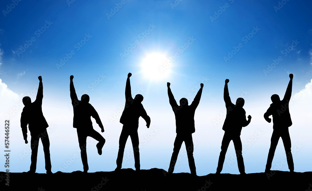 Silhouette of a team. Activelife concept Silhouette of a team. Activelife concept
