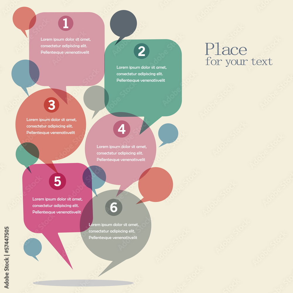 infographics design with speech bubble