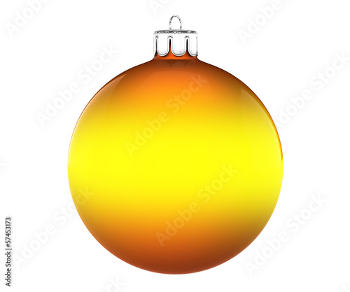 Perfect christmas ball on white background