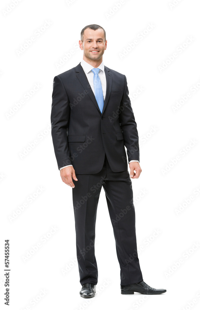 Full-length portrait of business man, isolated Full-length portrait of business man, isolated