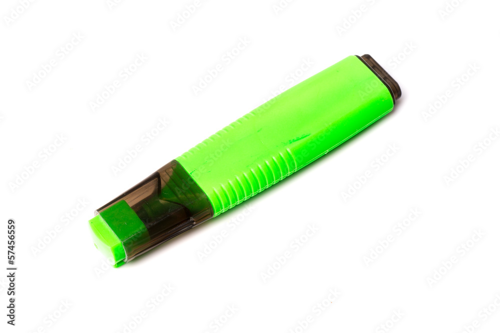 Green marker isolated on white Green marker isolated on white