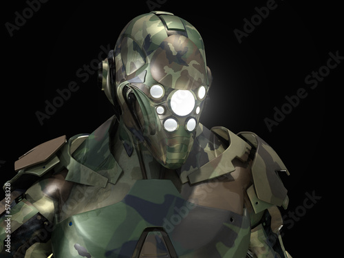 Bilde på lerret Advanced super soldier