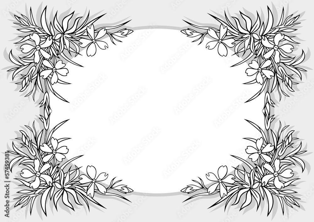 Abstract flowers frame Abstract flowers frame