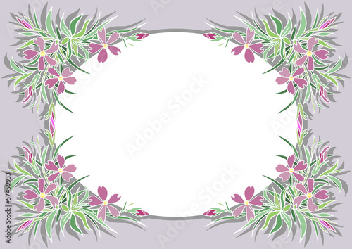 Abstract floral frame