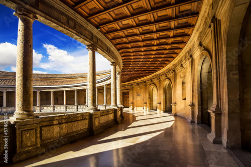 Palace of  Carlos V in The  Alhambra, Granada, Spain.