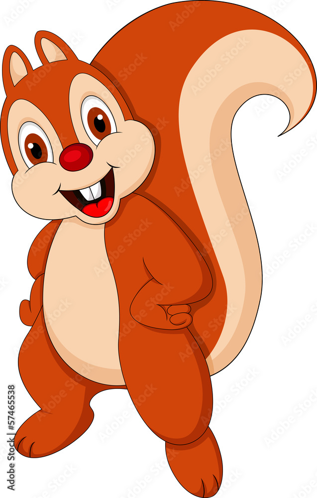 Fototapeta premium Cute squirrel cartoon