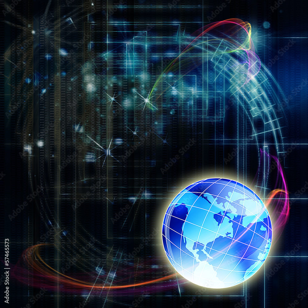 Obraz premium Science abstract technology.Globaliz ation background