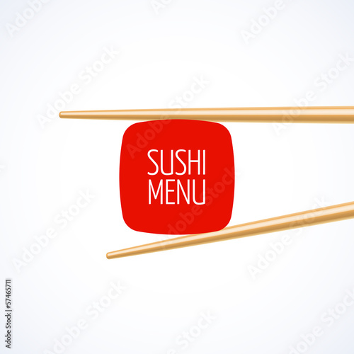 Sushi menu cover template