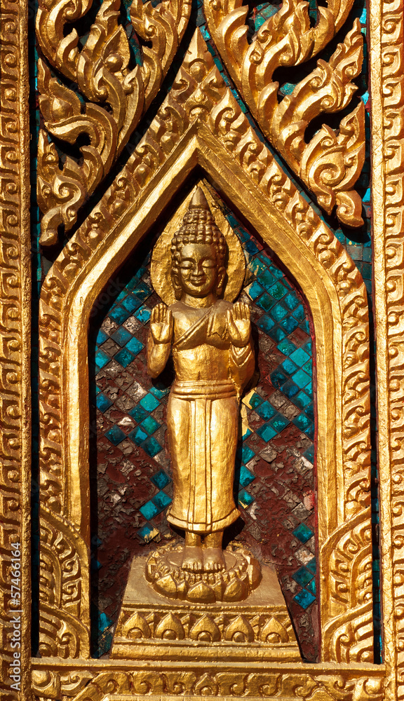 Native Thai style of pattern on window temple Native Thai style of pattern on window temple