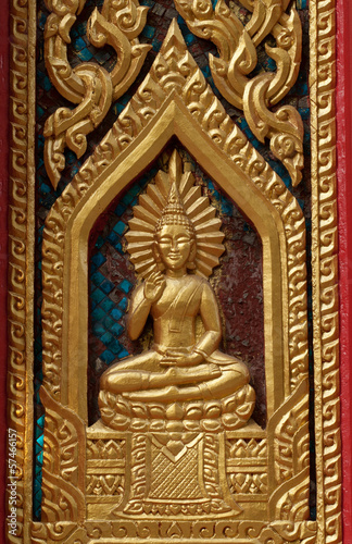 Native Thai style of pattern on window temple