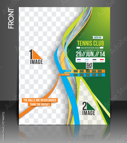 Tennis Competition Front Flyer Template