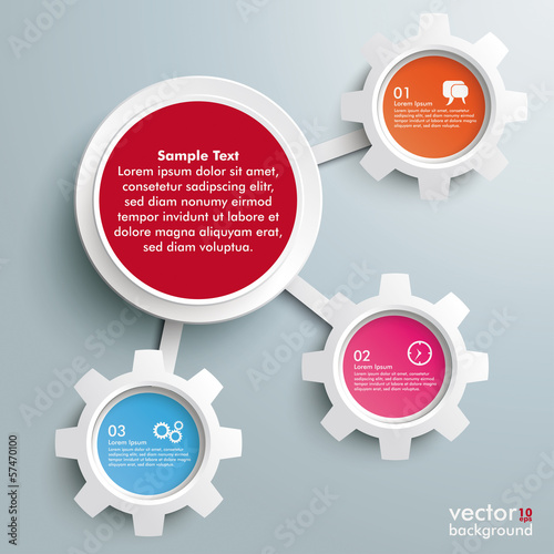 Infographic Big Circle 3 Small Gears