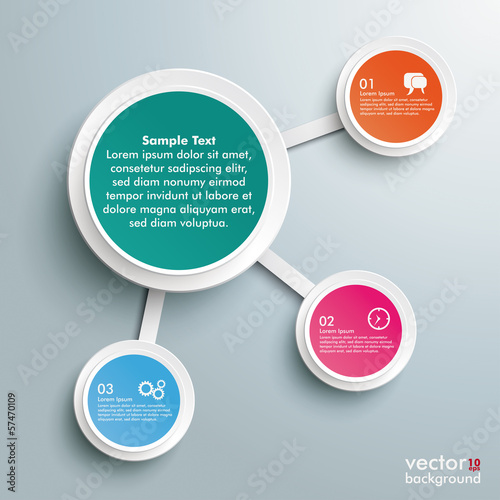 Infographic Big And Three Small Circles