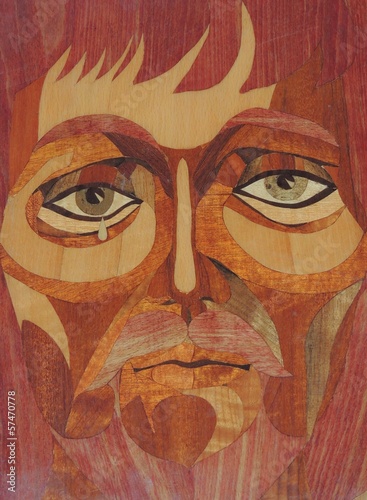 Портрет, искусство, резьба, фанеровка