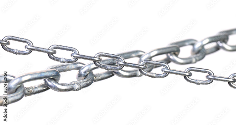 Two metal chains