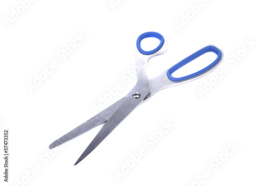 Pair of scissors white and blue