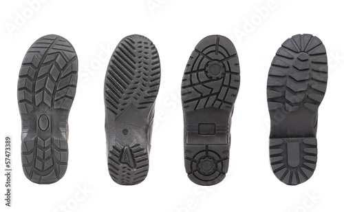 Different black shoe soles