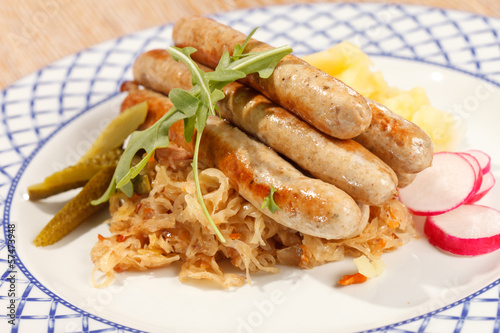 sausages with cabbage