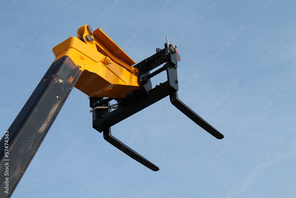 The Forks of a Telescopic Lifting Cherry Picker. The Forks of a Telescopic Lifting Cherry Picker.