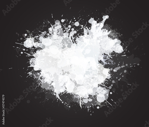 White blots on the black background