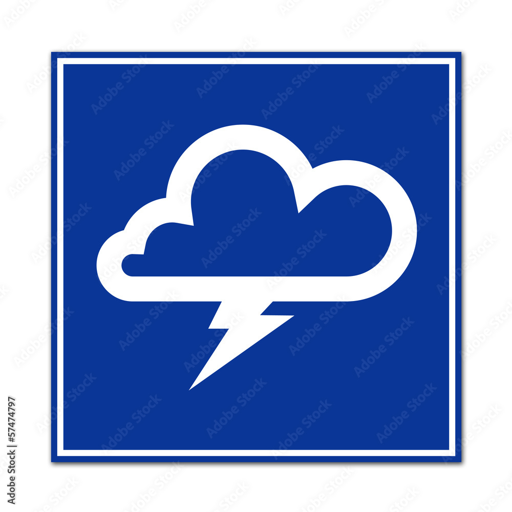 Cartel simbolo tormenta Cartel simbolo tormenta