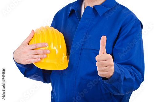 Tableau sur toile Blue collar worker.