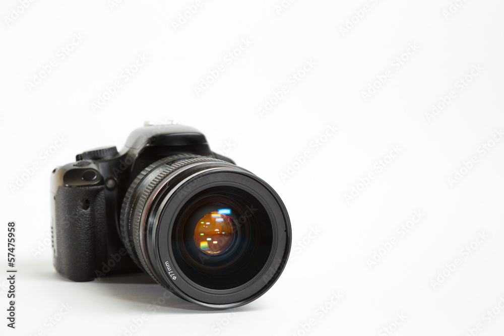 Modern digital photo camera with 24-70mm lens