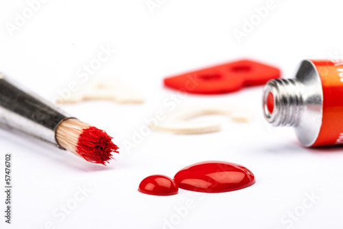 red paint, word paint