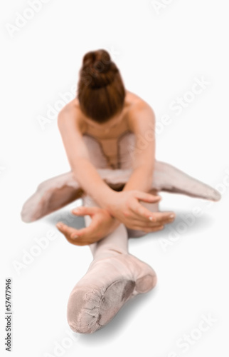 Ballerina doing stretches
