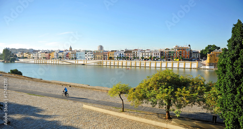 Photos Guadalquivir river and Triana district, Seville, Spain