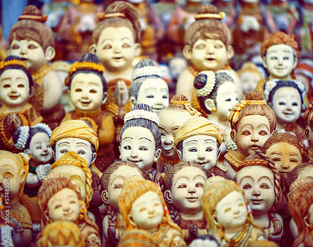 Mob of doll faces