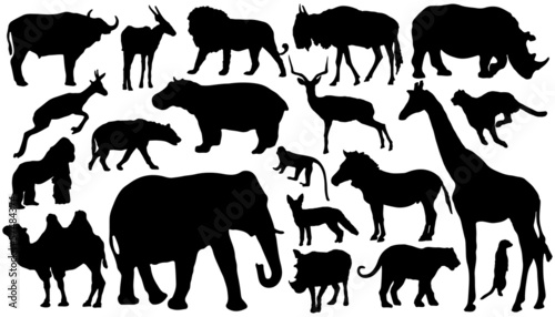 african_mammal_silhouettes