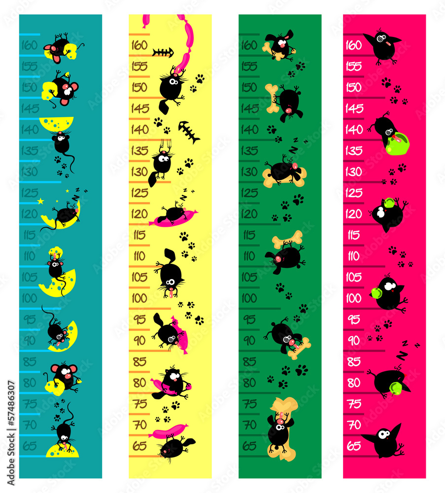 Baby height measures (vector in proportions 1:5, jpg - 1:3) Stock