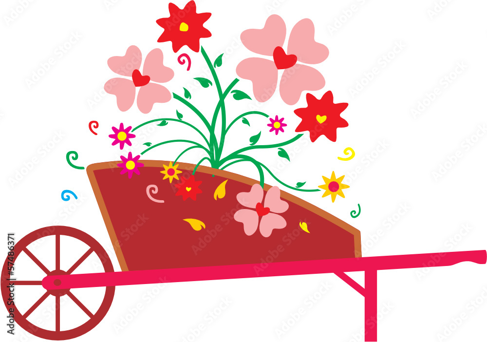 BROUETTE DE FLEURS