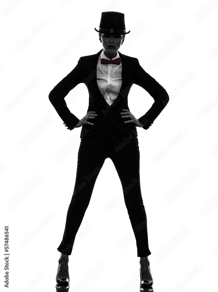 Fototapeta premium woman master of ceremonies presenter silhouette