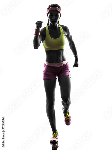 woman runner running silhouette © snaptitude