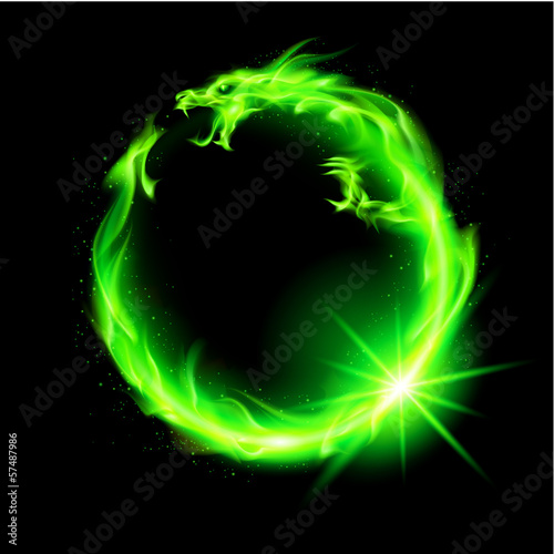 Fire Chinese dragon.