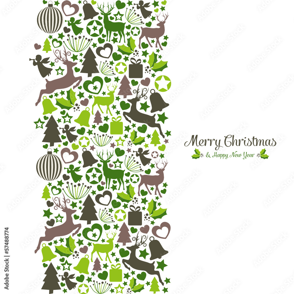 Dekoration aus weihnachtlichen Motiven