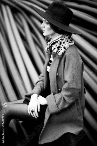 black and white woman fashion