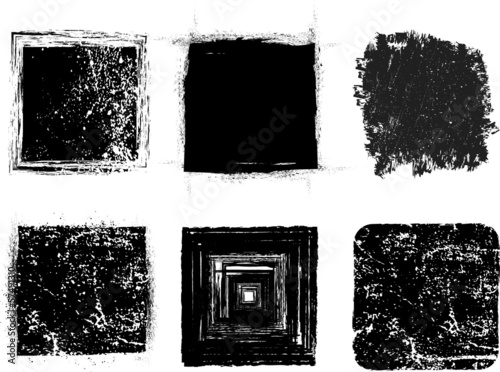 Set of grunge shapes. vector illustration.
