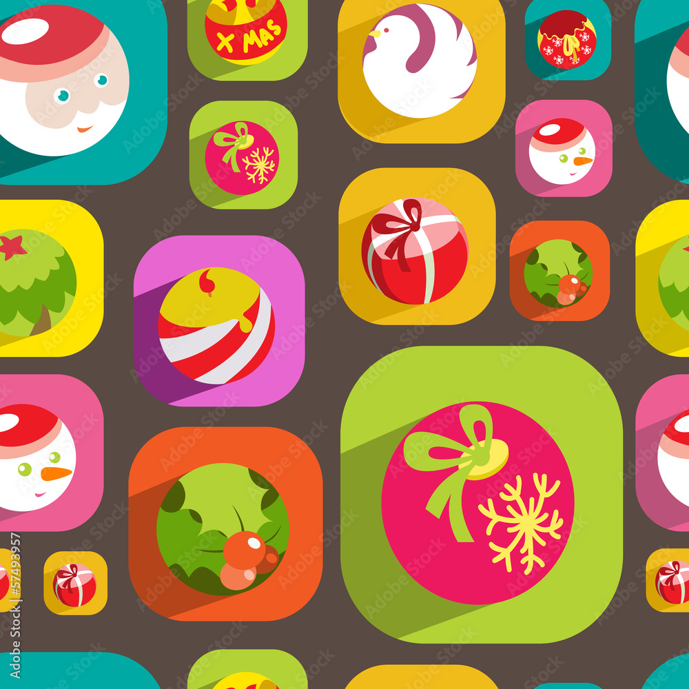 colorful flat christmas seamless background 2 colorful flat christmas seamless background 2