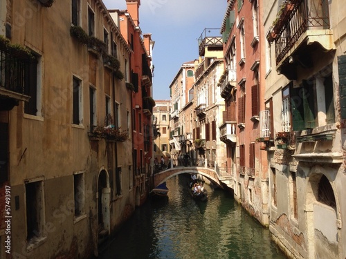 A typical canal in residential Venice