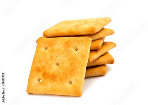 salty crackers isolated