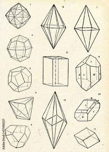 Geometrical shape of crystals photo