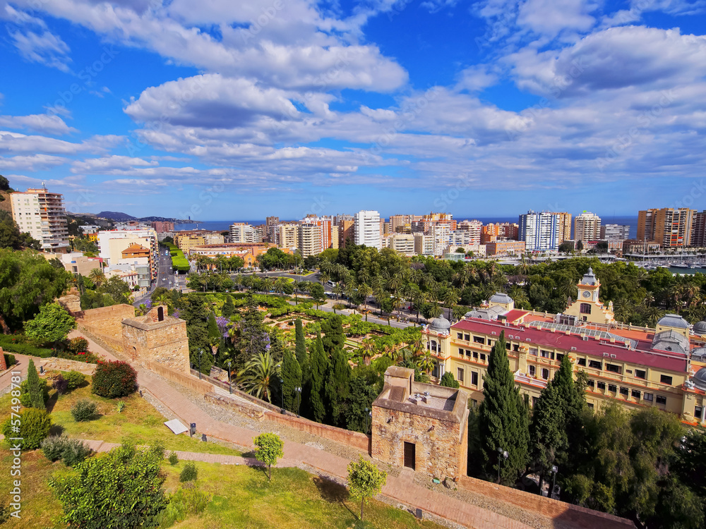 Cityscape of Malaga, Spain