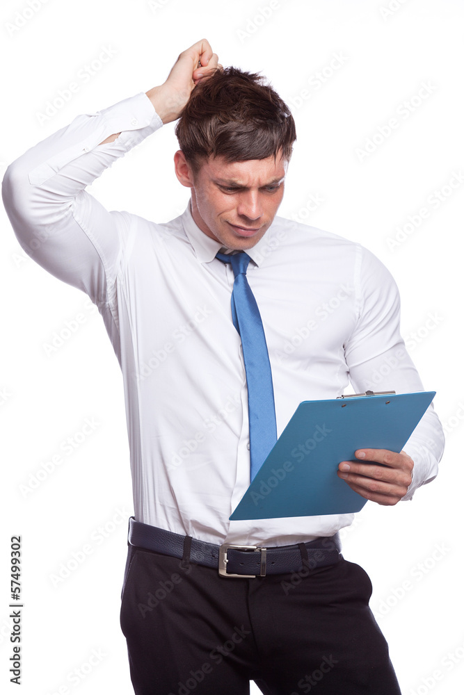 Cheerful young man, isolated over white background Cheerful young man, isolated over white background
