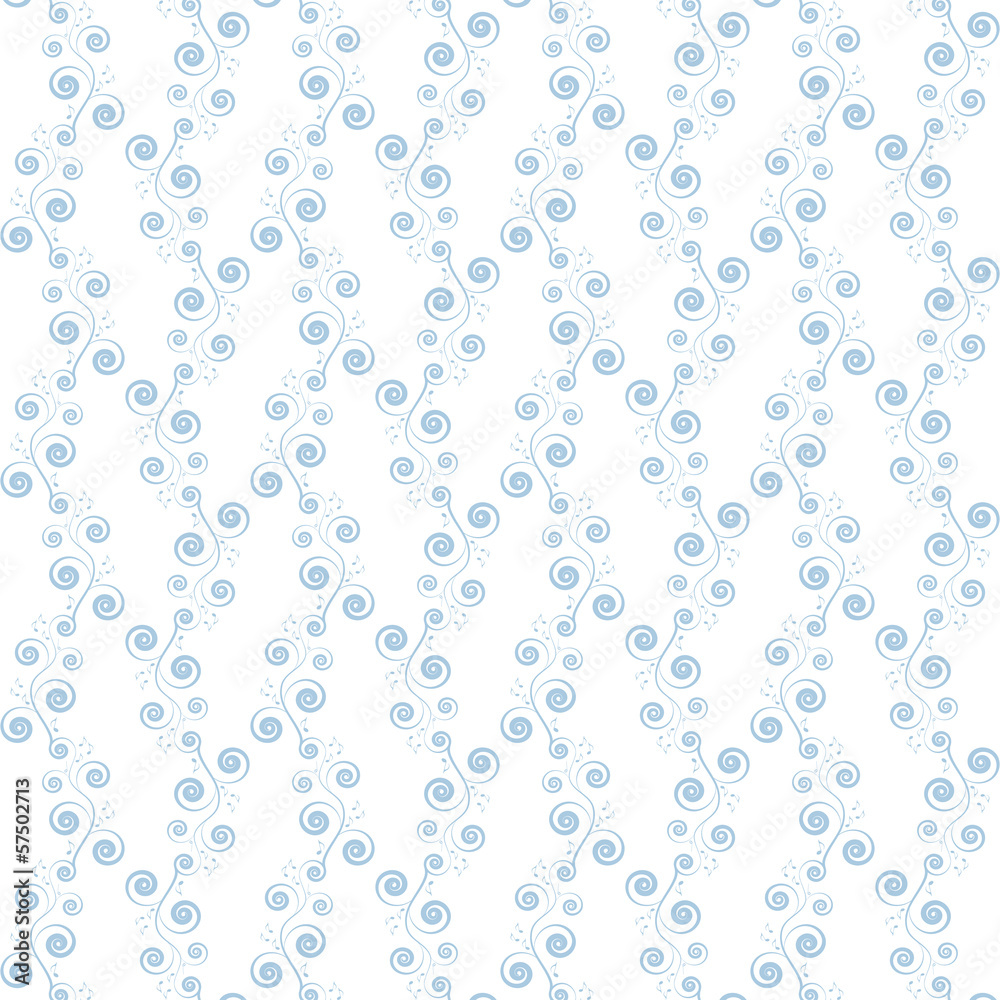 seamless floral and music notes pattern