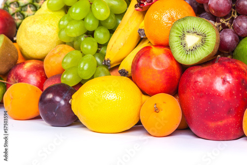 Huge group of fresh fruits