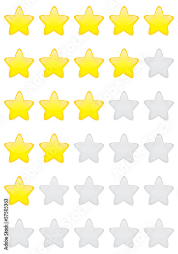 Gold star rating.